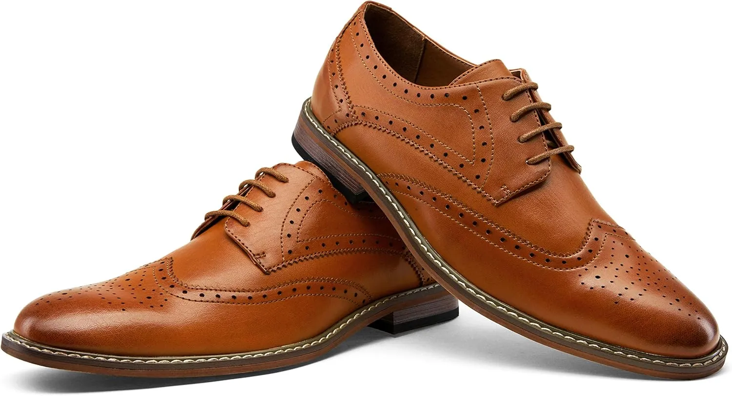 Vostey Men's Dress Shoes Oxford Shoes Formal Dress Shoes for Men Business Derby Shoes