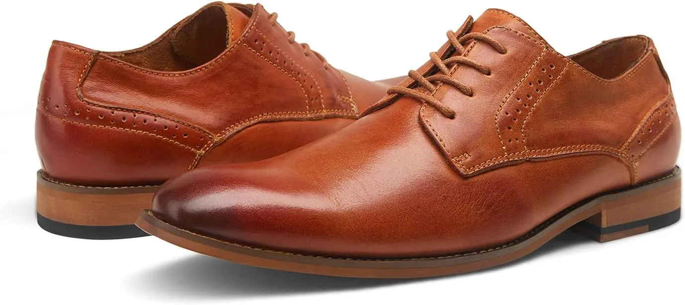 Vostey Men's Dress Shoes Oxford Shoes Formal Dress Shoes for Men Business Derby Shoes