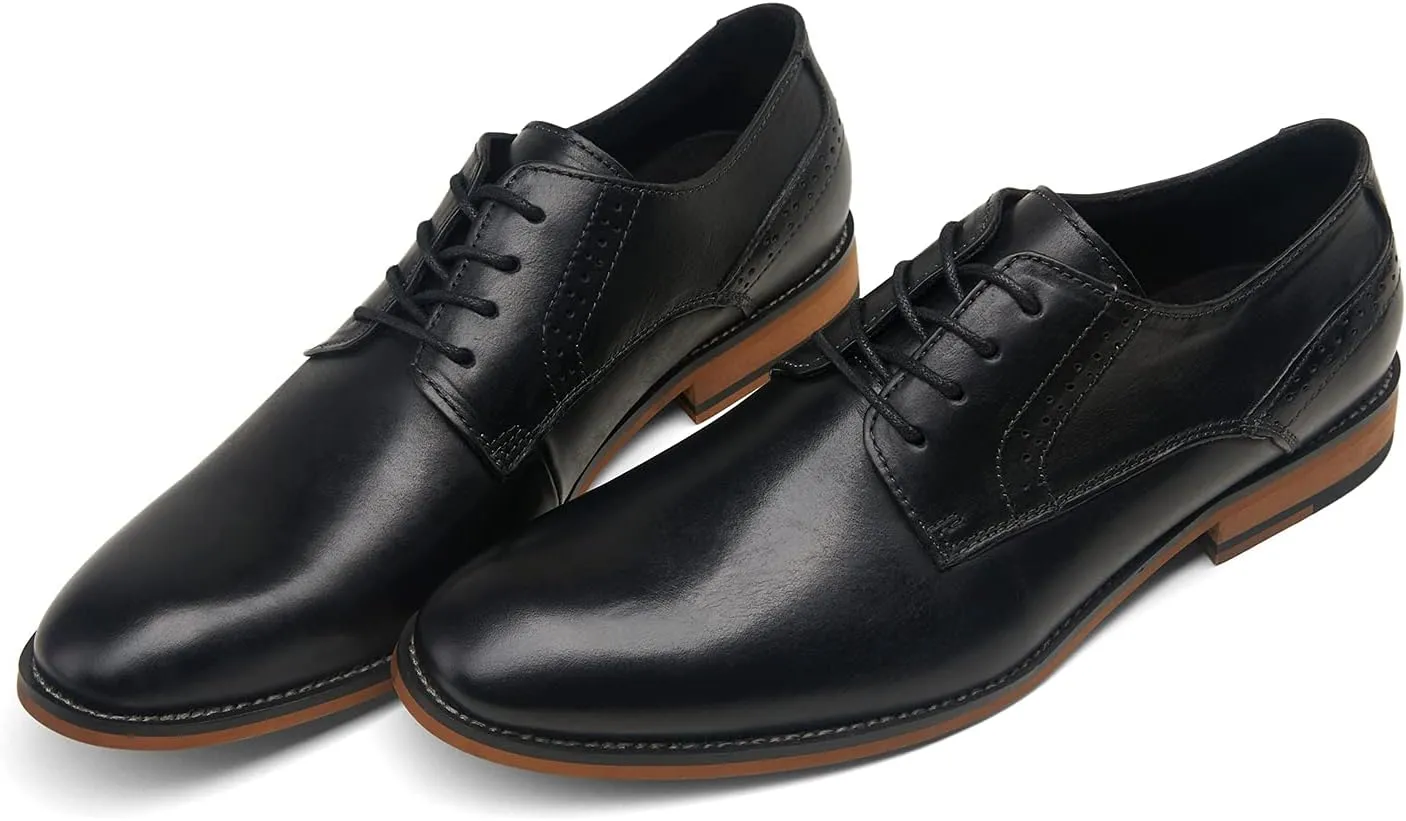 Vostey Men's Dress Shoes Oxford Shoes Formal Dress Shoes for Men Business Derby Shoes