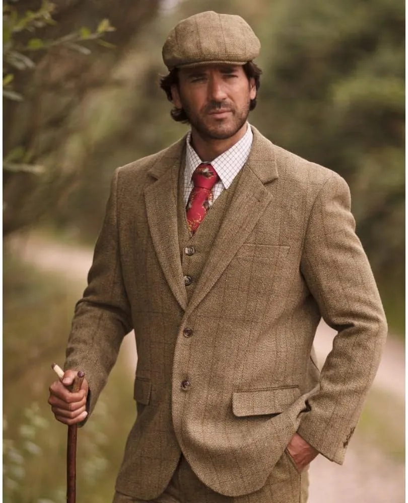 Walker and Hawkes Men’s Classic Derby Tweed Windsor Blazer – Elegant Country Jacket for Formal & Casual Occasions