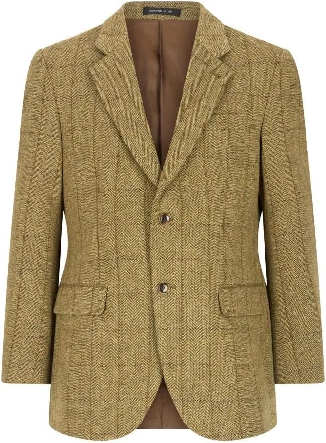 Walker and Hawkes Men’s Classic Derby Tweed Windsor Blazer – Elegant Country Jacket for Formal & Casual Occasions