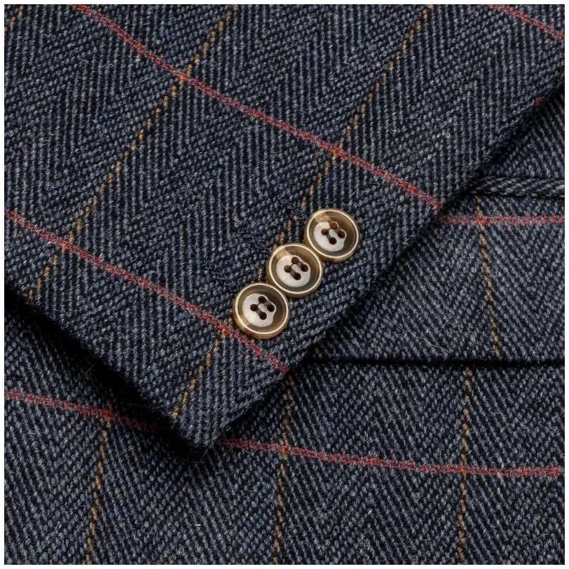 Walker and Hawkes Men’s Classic Derby Tweed Windsor Blazer – Elegant Country Jacket for Formal & Casual Occasions