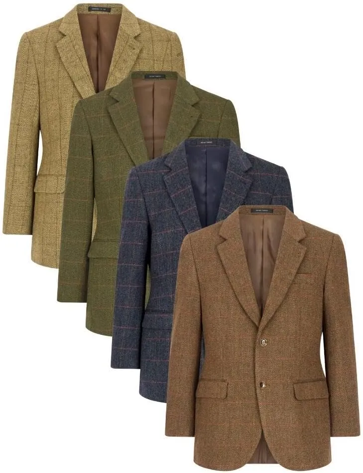 Walker and Hawkes Men’s Classic Derby Tweed Windsor Blazer – Elegant Country Jacket for Formal & Casual Occasions