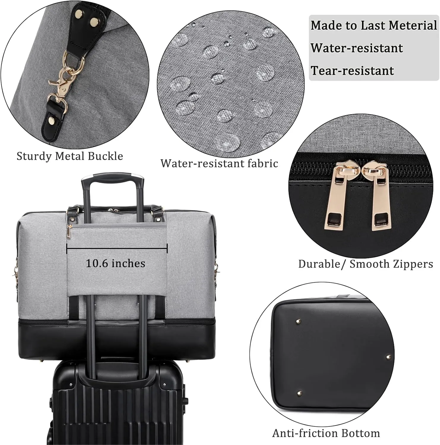Weekender Bags for Women Oversized Travel Bag Womens Overnight Bag Mens Duffle Bag Large Size with Shoe Compartment
