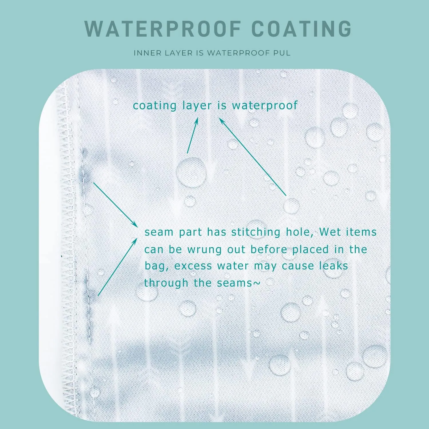 Wet Dry Bag Waterproof Reusable Wet Bag for Swimsuit, Travel, Beach, Pool, Bathing, Diapers, Dirty Yoga Gym Clothes Toiletries Daycare Organizer with Two Zippered Pockets (arrow line)