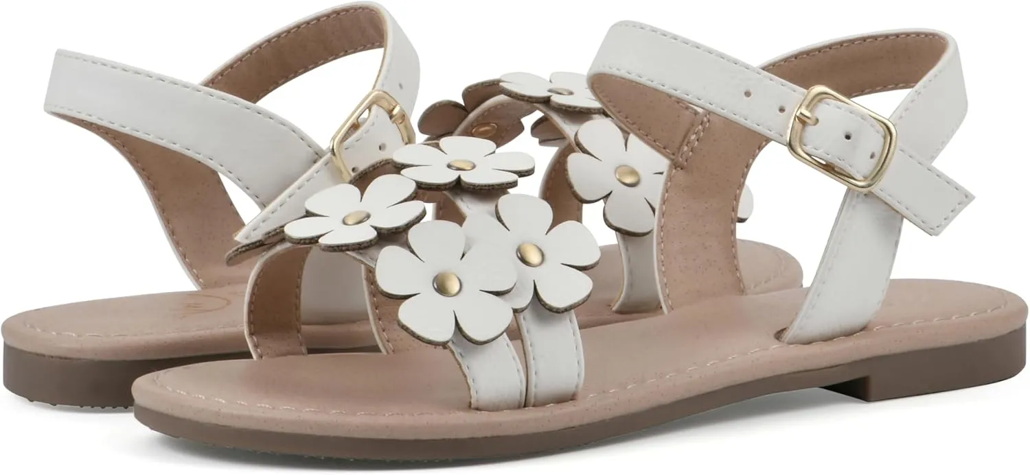 WHITE MOUNTAIN Girl's Gloss Flat Sandal