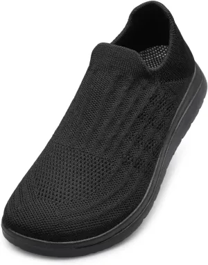 Wide Toe Shoes Men Barefoot Sock Sneakers Flat Mesh Pull-on Lightweight Breathable Casual Comfortable