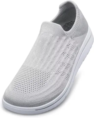Wide Toe Shoes Women Barefoot Sneakers Mesh Flat Casual Pull-on Lightweight Breathable Comfortable