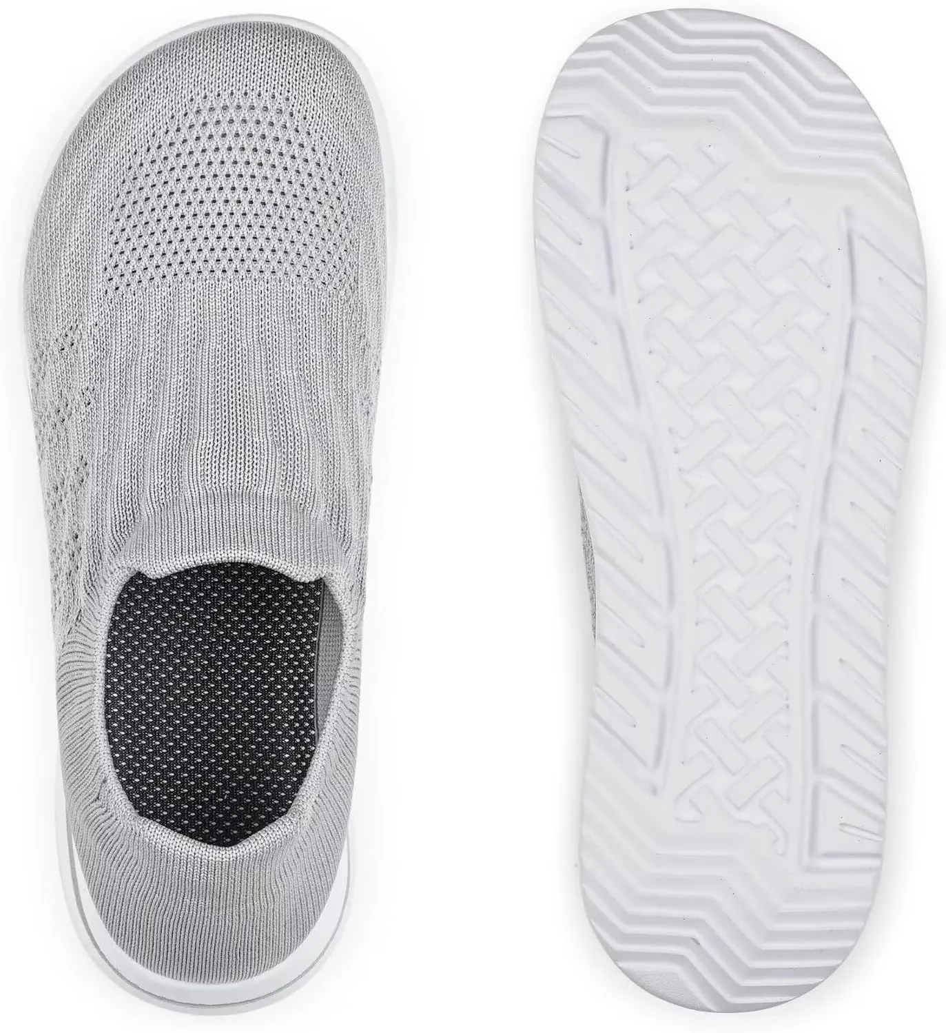 Wide Toe Shoes Women Barefoot Sneakers Mesh Flat Casual Pull-on Lightweight Breathable Comfortable