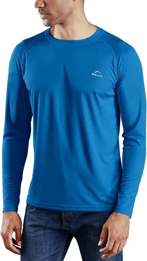 Willit Men's Rash Guard Swim Shirts UPF 50  Long Sleeve Shirts Sun Protection SPF Hiking Fishing UV Shirt