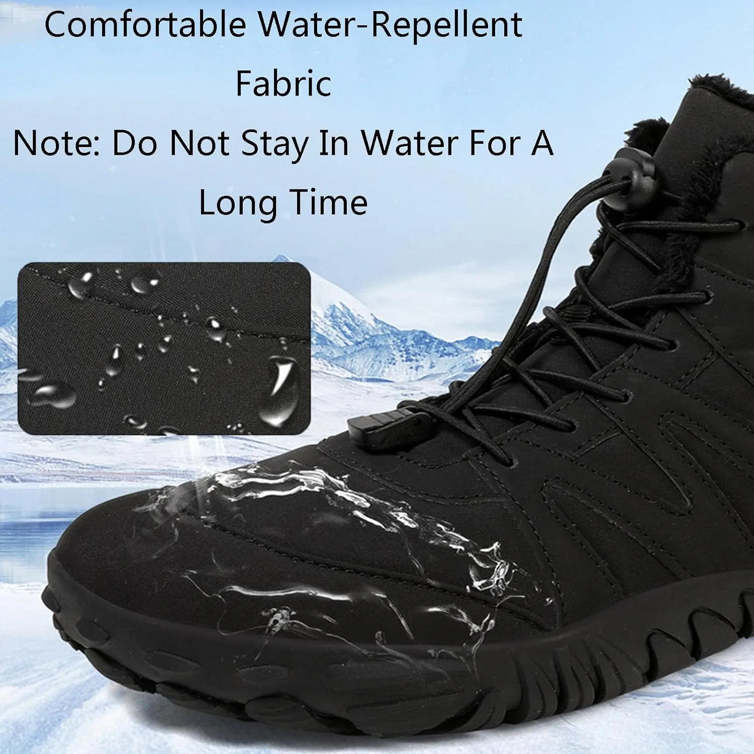 Winter Hike Barefoot Footwear Shoes Womens Mens Wide Toe Box Non-Slip Trail Running High Warm and Non-Slip Boots