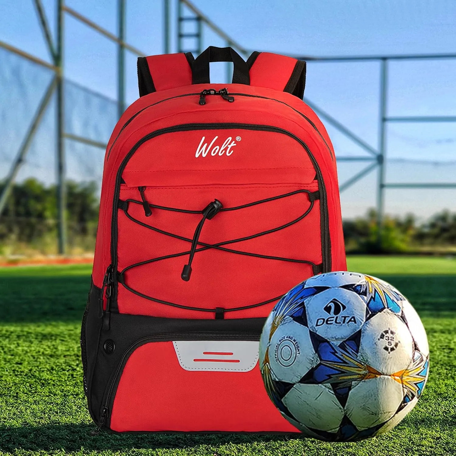 WOLT Youth Soccer Bag, Soccer Backpack, Basketball Backpack with Cleat Shoe and Ball Compartments Volleyball Backpack