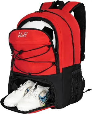 WOLT Youth Soccer Bag, Soccer Backpack, Basketball Backpack with Cleat Shoe and Ball Compartments Volleyball Backpack