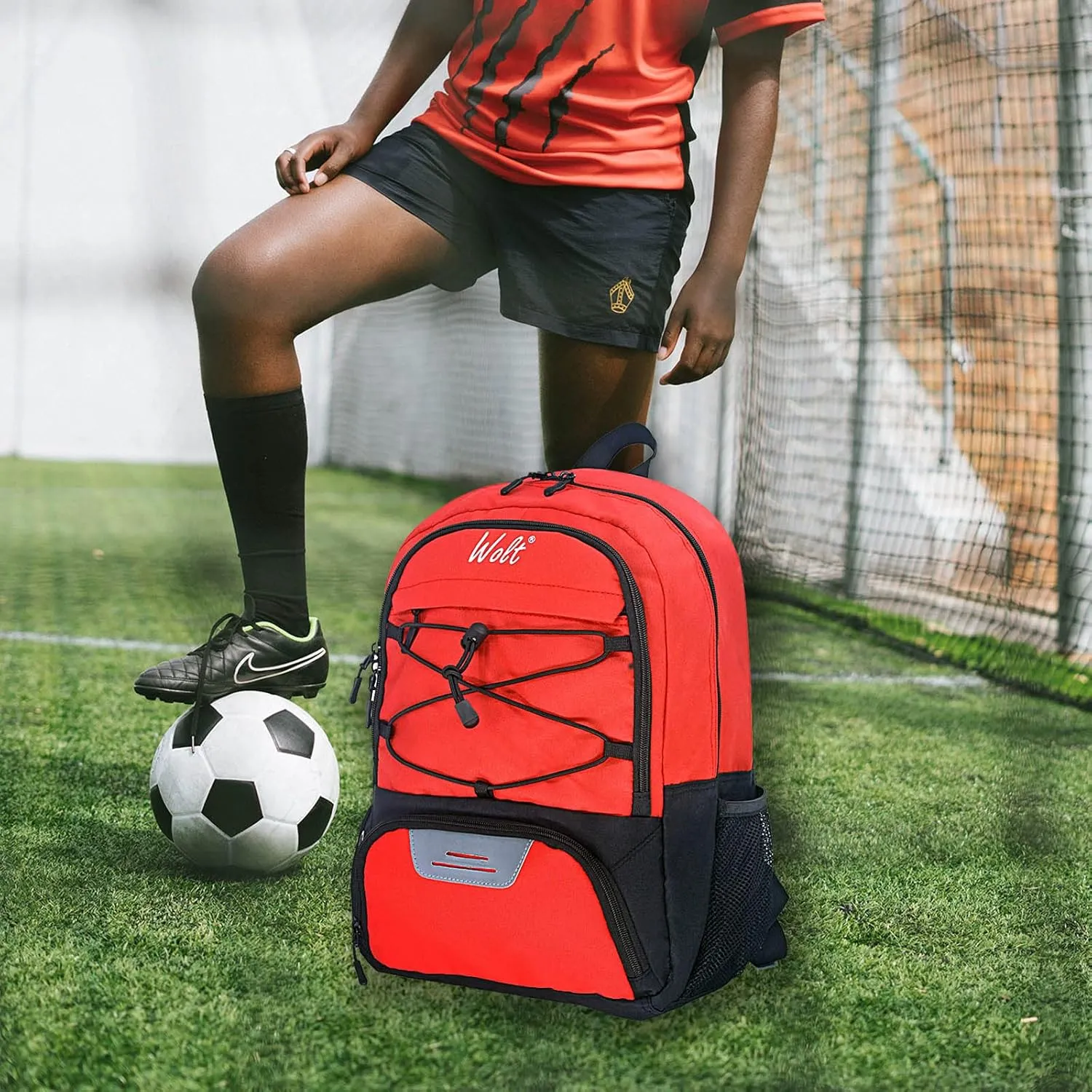 WOLT Youth Soccer Bag, Soccer Backpack, Basketball Backpack with Cleat Shoe and Ball Compartments Volleyball Backpack