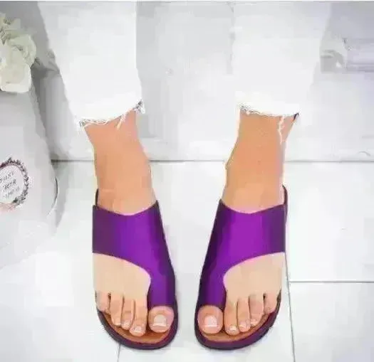 Women Big Toe Clip Casual Flat heel Slippers