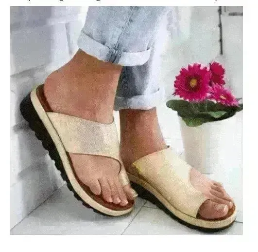 Women Big Toe Clip Casual Flat heel Slippers