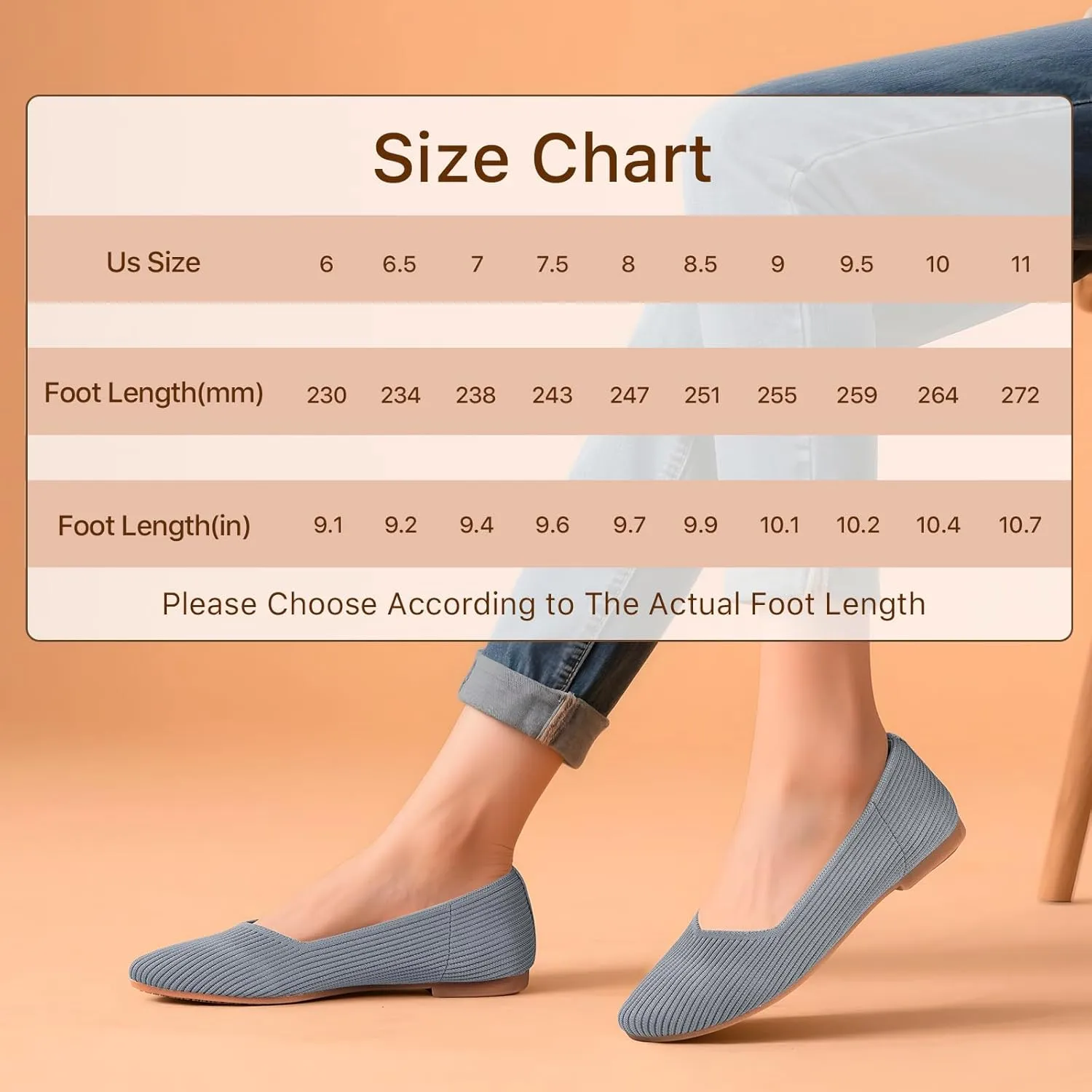 Women Flats Non-Slip Shoes Pointed Toe Knit Ballet Softable Casual Shoes Work Flats Comfortable Dressy for Woman