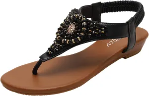 Women's Breathable Bohemian Sandals Comfortable Ankle Strap Outdoor Walking Shoes Elegant Sandals for Women