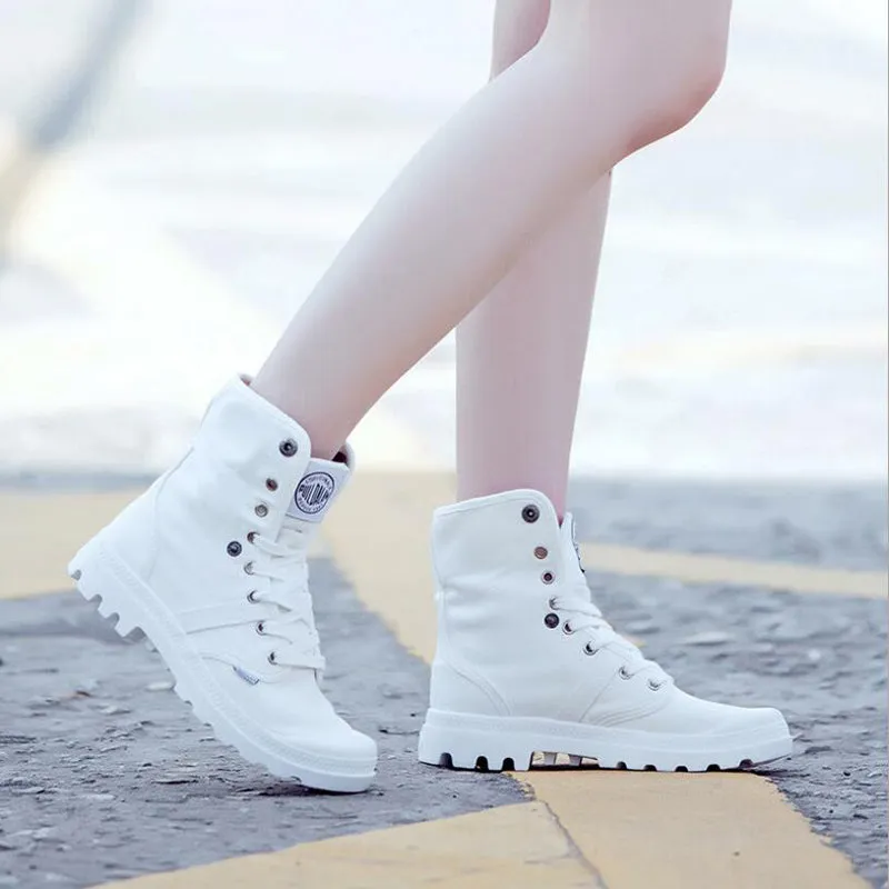Women's Canvas Casual Breathable Flat White Shoes