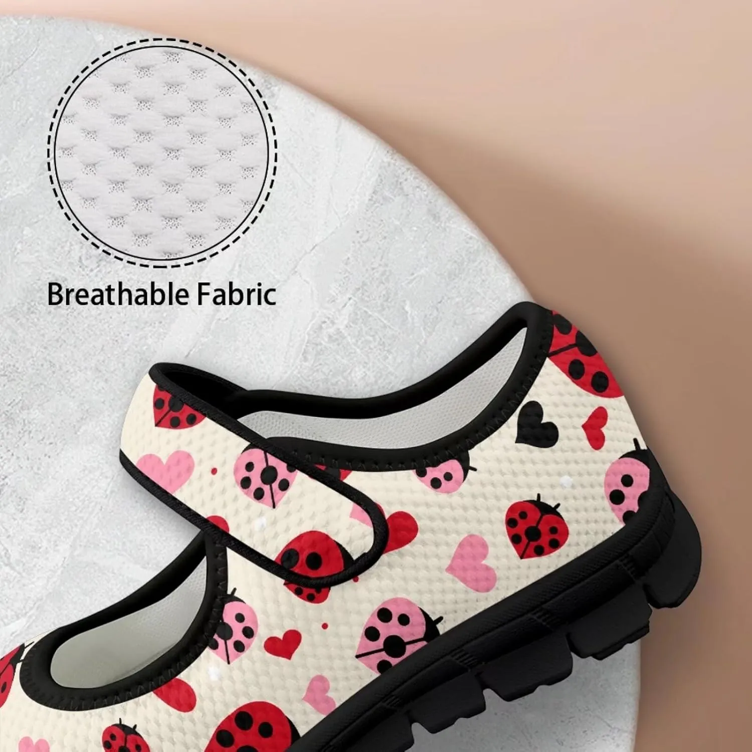 Women's Casual Walking Sneakers Lightweight Breathable Flat Mary Jane Shoes with One Strap