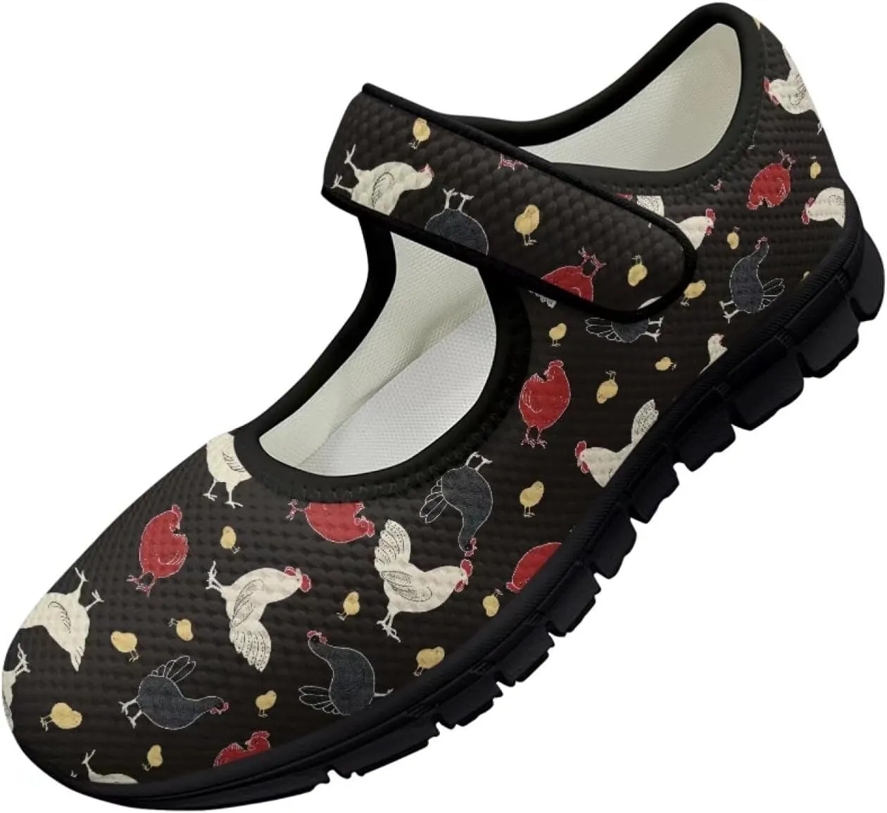 Women's Casual Walking Sneakers Lightweight Breathable Flat Mary Jane Shoes with One Strap