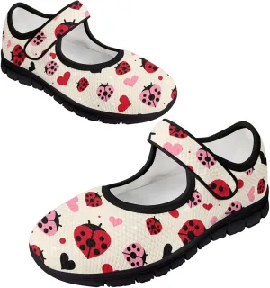 Women's Casual Walking Sneakers Lightweight Breathable Flat Mary Jane Shoes with One Strap