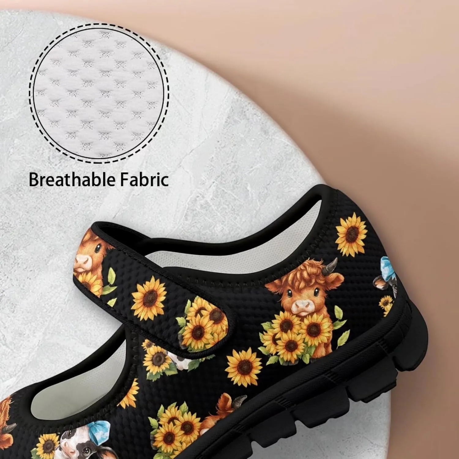 Women's Casual Walking Sneakers Lightweight Breathable Flat Mary Jane Shoes with One Strap