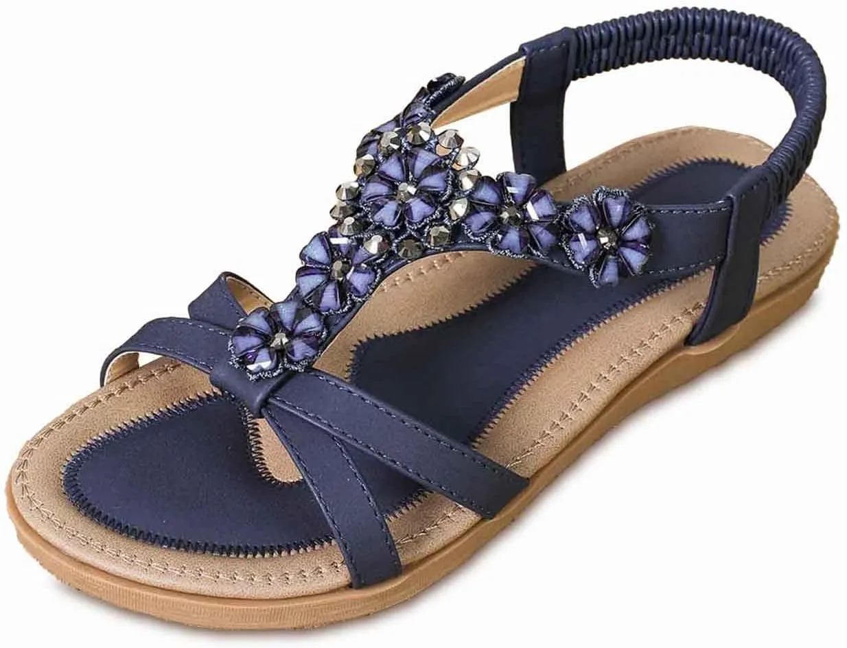 Women's Comfortable Casual Slip On Sandals Breathable Flat Beach Shoes Daily Wear With Lightweight Design