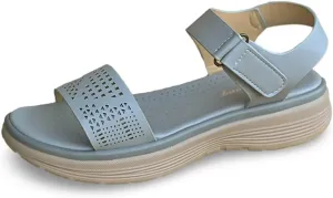 Women's Comfortable Walking Sandals Air Cushion Sport Slingback Elastic Band Platform Shoes Women Toe Ring Sandals