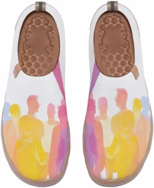 Women's Fashion Art Sneaker Painted Knit Slip-On Loafers Ladies Travel Shoes