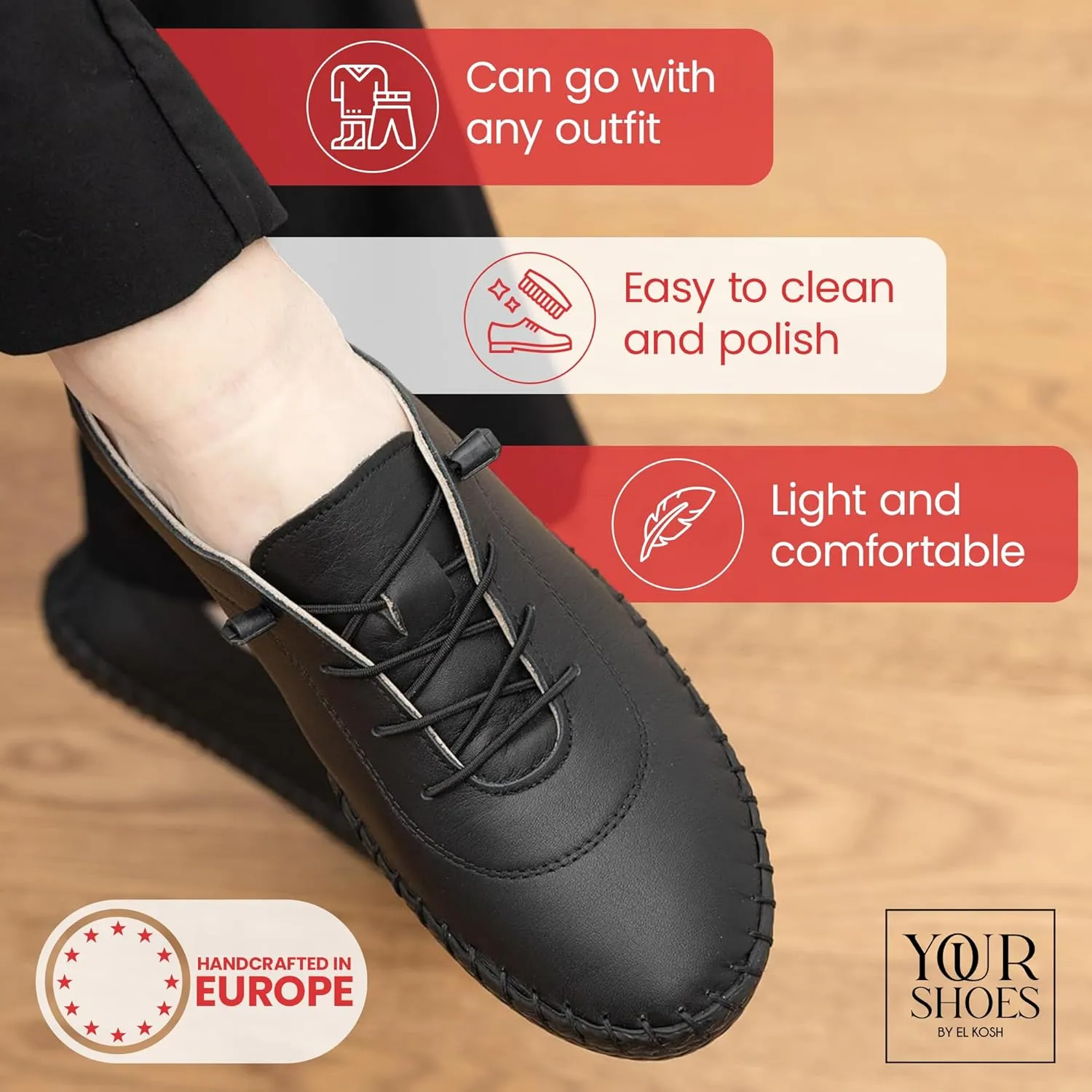 Women’s Fashion Sneakers - Light and Comfortable Leather Flat Sneakers for Everyday Use - Breathable Tennis Shoes with Soft Insoles