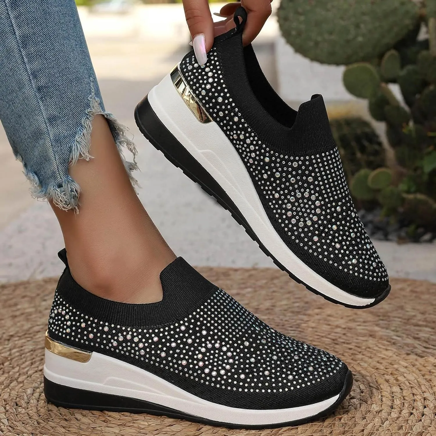 Women's Fashionable Breathable Shoes Casual Flat Sneakers Casual Dress Shoes Lightweight Walking Girls Mint