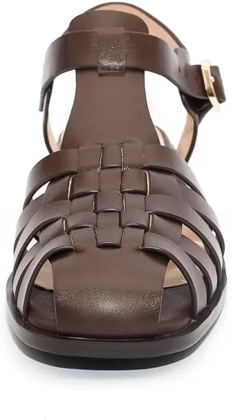 Women's Flat Leather Roman Sandal