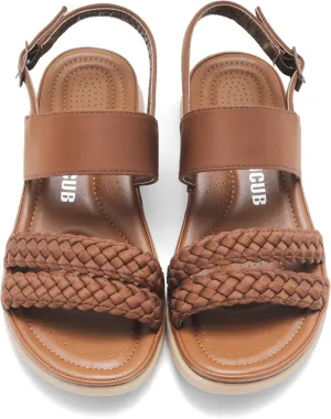 Women's Flat Sandals Ankle Strap Open Toe Summer Braided Sandal Beach Comfortable Platform Outdoor Slingback Dress Shoes