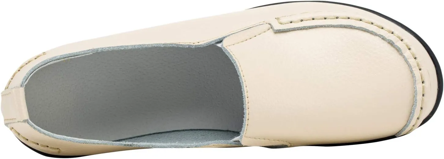 Women's Leather Loafers Comfortable Flat Shoes