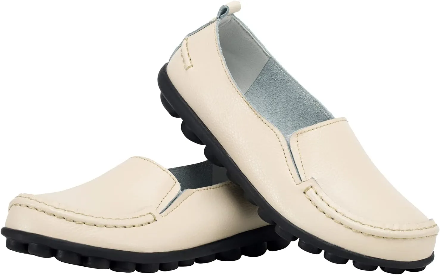 Women's Leather Loafers Comfortable Flat Shoes
