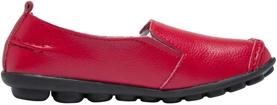 Women's Leather Loafers Comfortable Flat Shoes