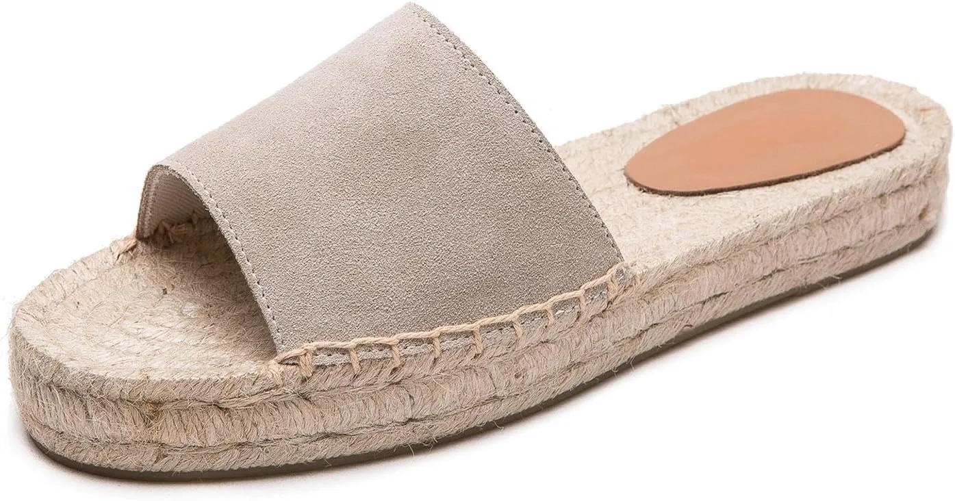 Women's One Word Thick Bottom Slippers - Fashionable Flat Shoes Comfortable Sandals Breathable Non slip Slippers Easy to Wear Suitable for Pairing with T-shirts, Dresses, Jeans