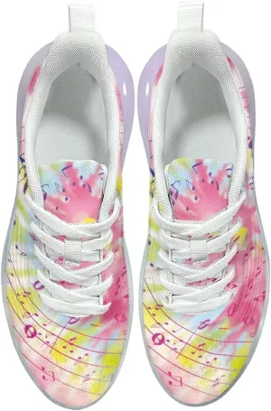 Women's Rainbow Sneaker Cozy Lightweight Air Cushion Footwear Travel Sneaker Breathable Anti-Slip Walking Shoes for Women US 6-11