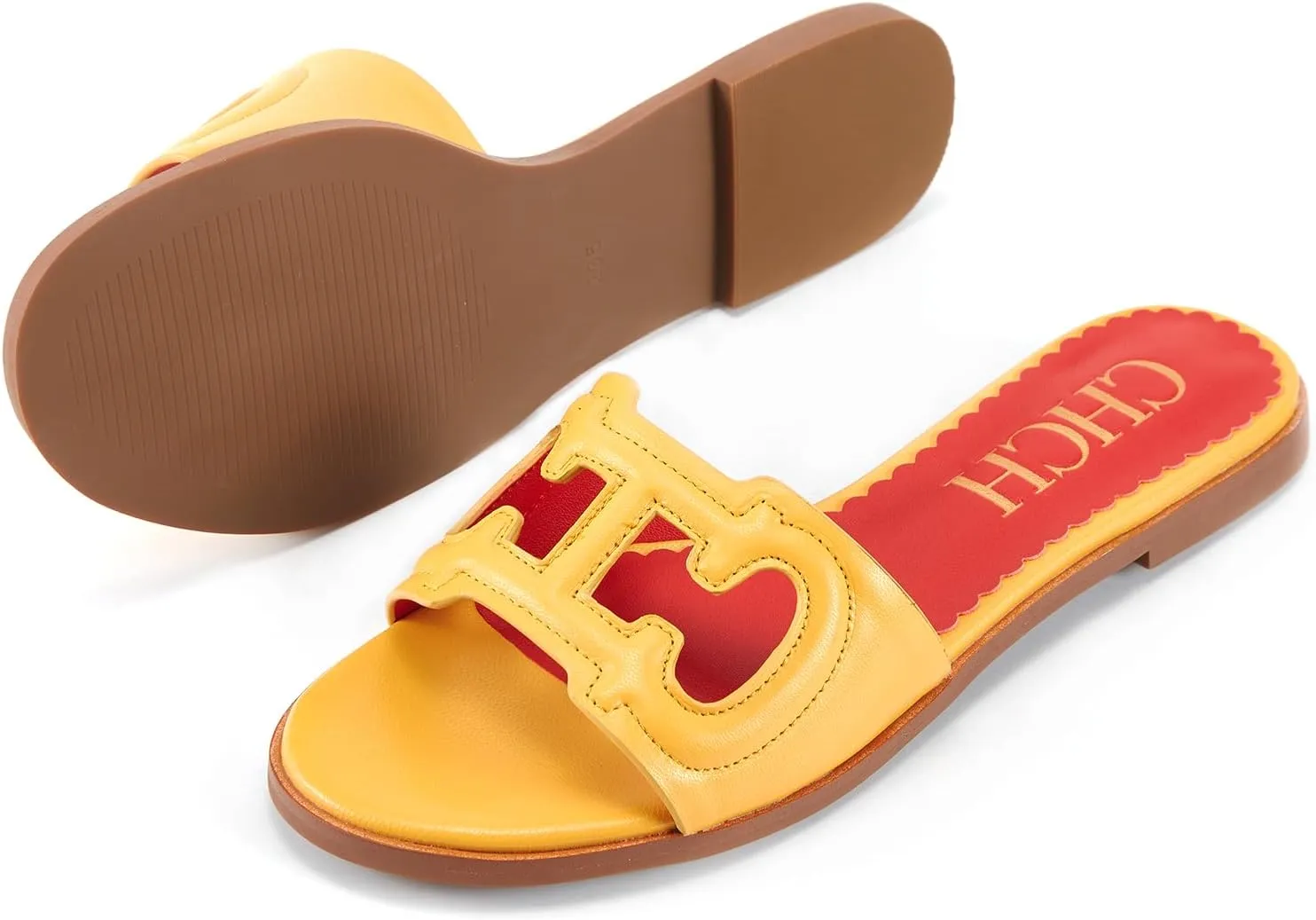 Women's Sandals Comfortable Open Toed Flat Slippers Beach Vacation Sandals Hollowed Out Design