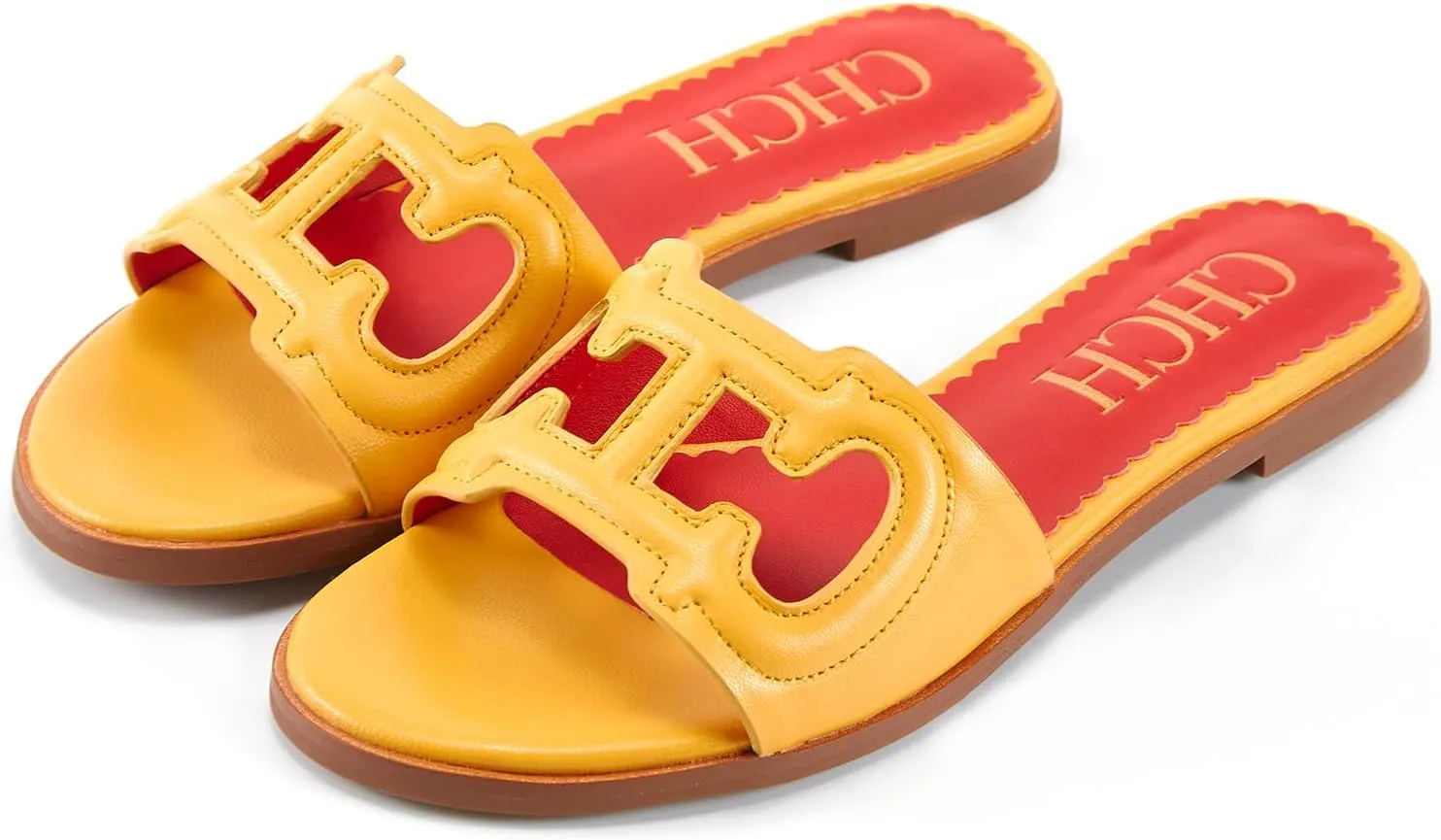 Women's Sandals Comfortable Open Toed Flat Slippers Beach Vacation Sandals Hollowed Out Design