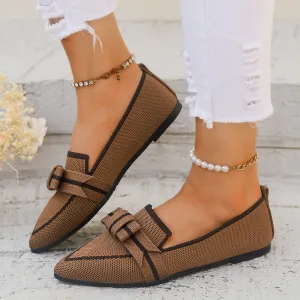Women's Shoes flat elegant with bow pointed toe comfortable soft sole
