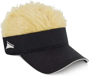 Women's Sun Visor Cap with Fake Hair, Adjustable Baseball Hat