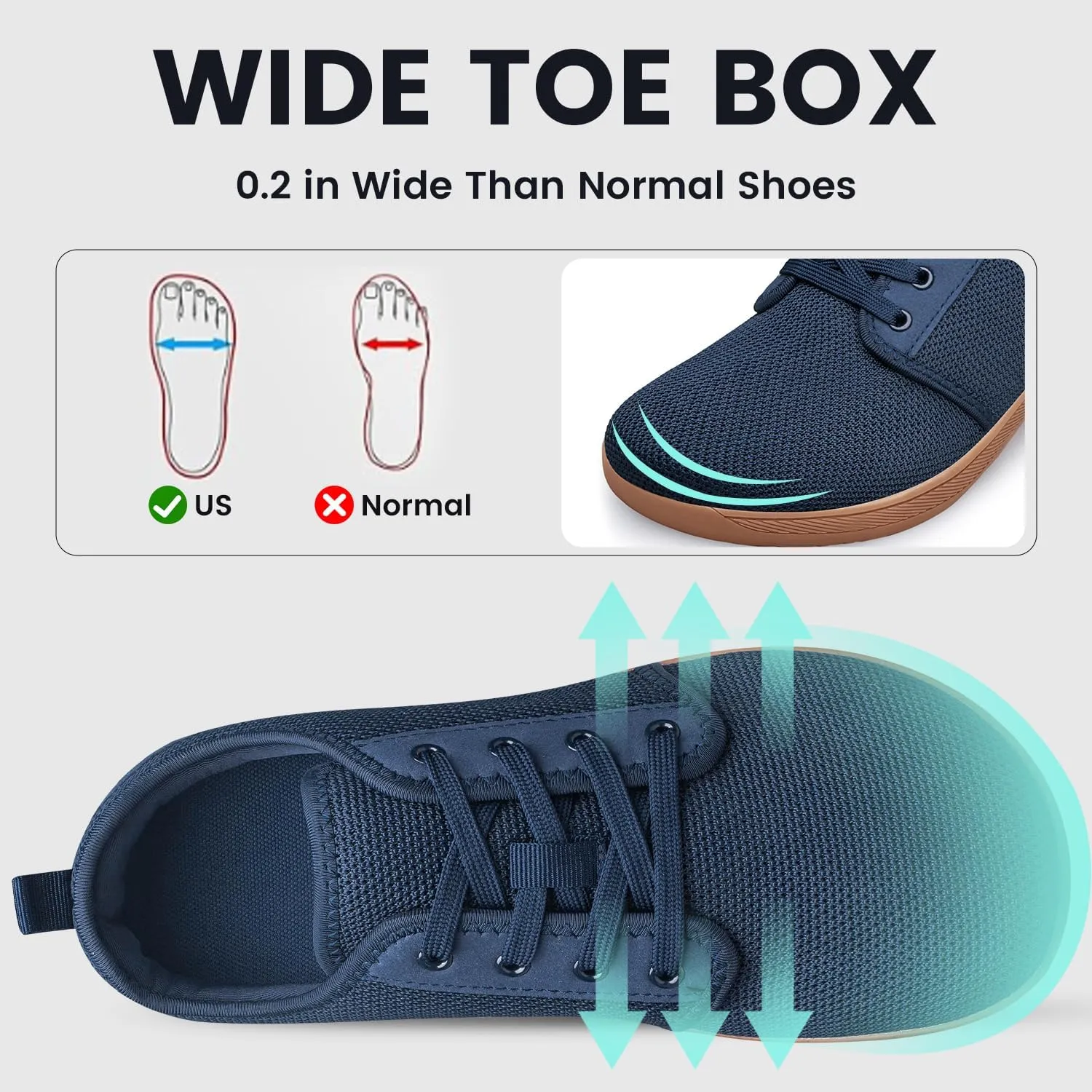 Women's Wide Toe Box Shoes Minimalist Barefoot Zero Drop Female Sneakers Width Ladies Trail Running Tennis Comfortable Lightweight
