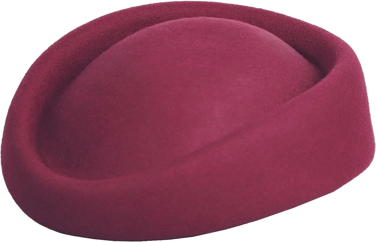 Wool Felt Beret Derby Fascinator Hats for Women Ladies Church Tea Party Formal Wedding Pillbox Hat