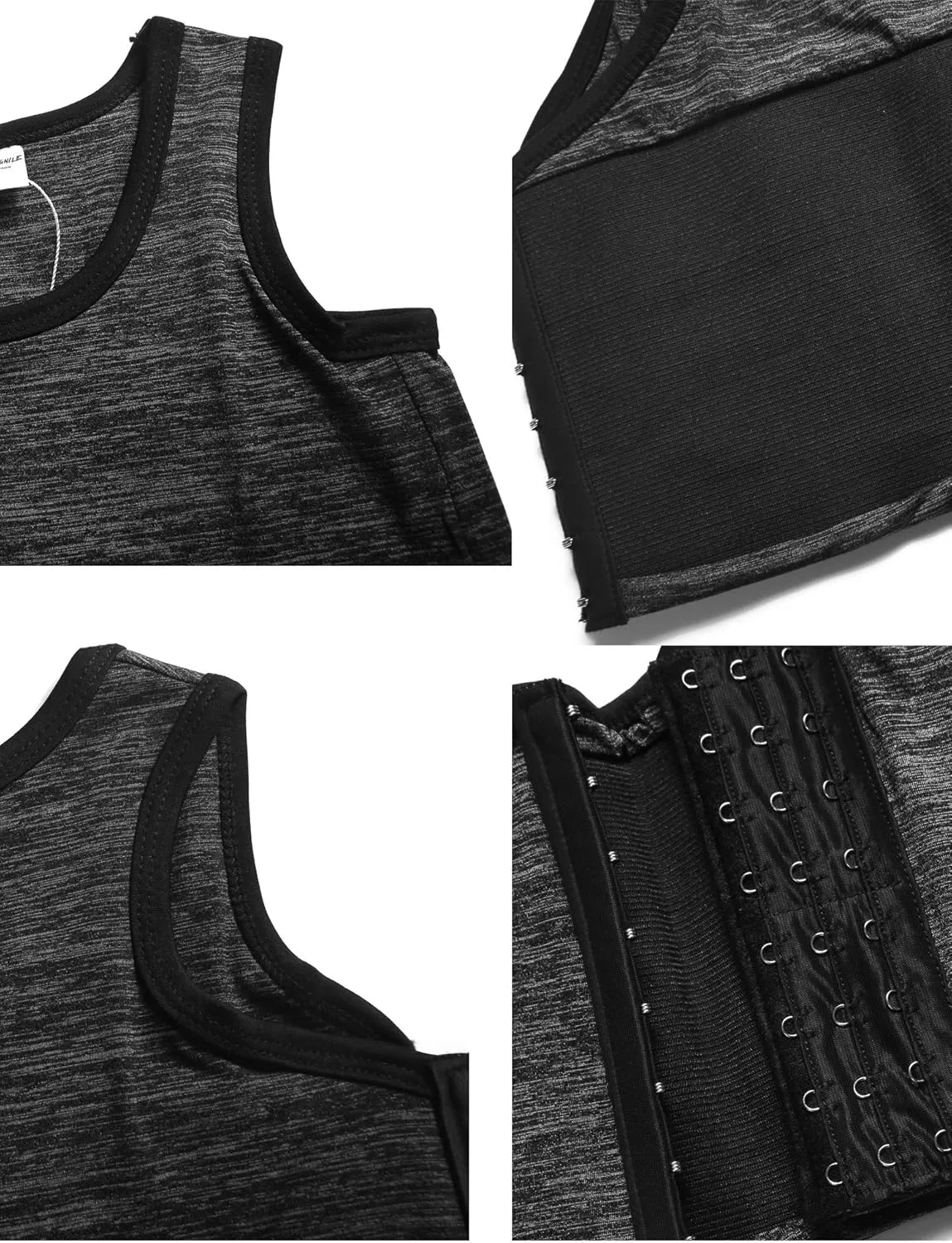 XUJI Transgender FTM Breathable Cotton Elastic Band Colors Chest Binder Tank Top (M-6XL)