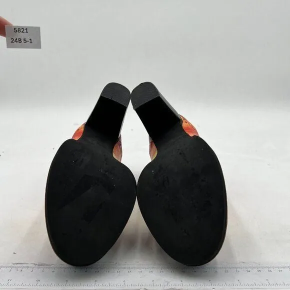 YDN Women Chunky High Heels Round Toe Oxford Loafer Size Color Material