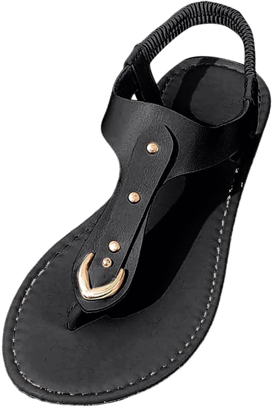 Yoga Mat Comfortable Flat Sandal for Women Dressy Shoes with Hook & Loop Strap Soft Soled Sandals for Women