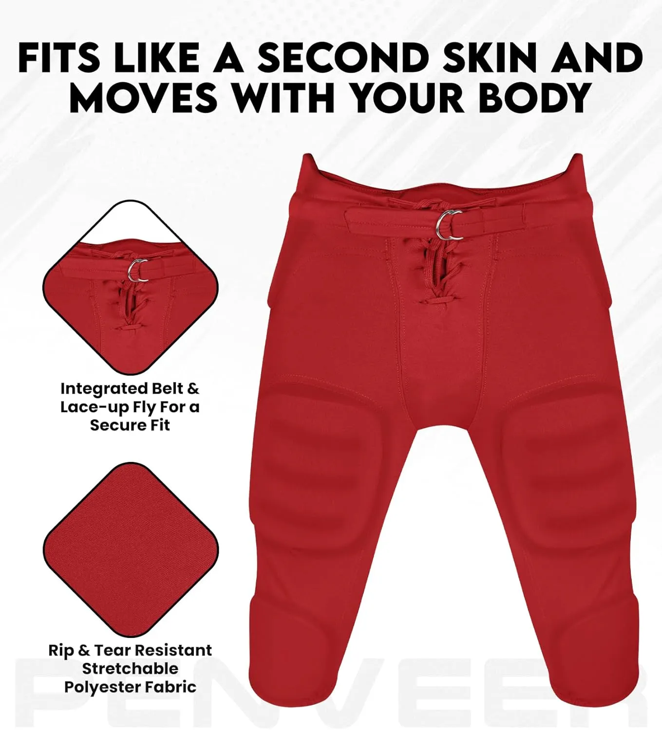Youth Football Pants - Safety Integrated Comfortable Youth Football Practice Pants for Boys