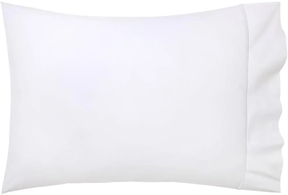 Yves Delorme - Athena Blanc (White) Standard Pillowcase - Luxury Pillowcase from France.